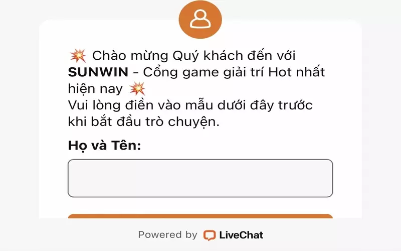 Liên hệ Sunwin bằng live chat rất đơn giản lien he sunwin bang live chat rat don gian